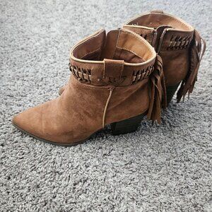 Fringe booties
